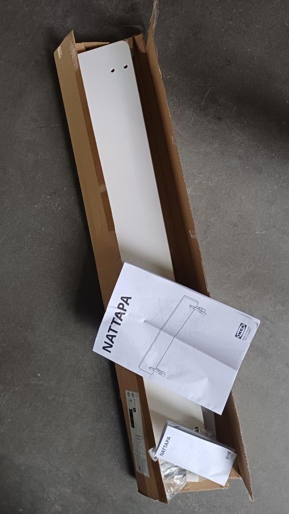 IKEA NATTAPA zijsteun voor bed, wit, nieuw in doos, Kinderen en Baby's, Kinderkamer | Bedden, Ophalen, Nieuw, Minder dan 140 cm