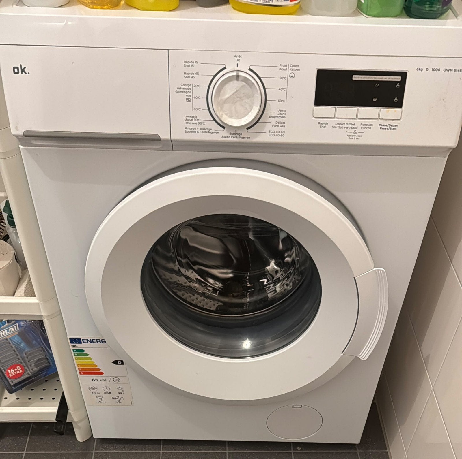 wasmachine , paar keer gebruikt, Ophalen of Verzenden, 1200 tot 1600 toeren