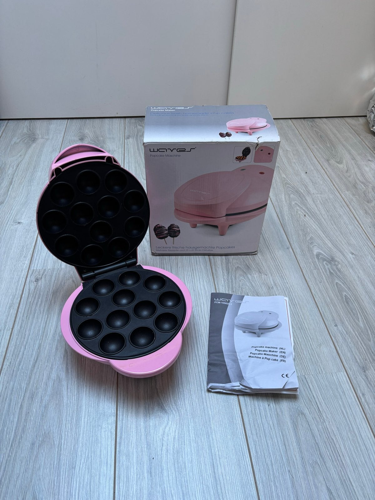 Waver popcake maker - Roze popcake machine, Ophalen of Verzenden, Cupcakes, Bakvorm