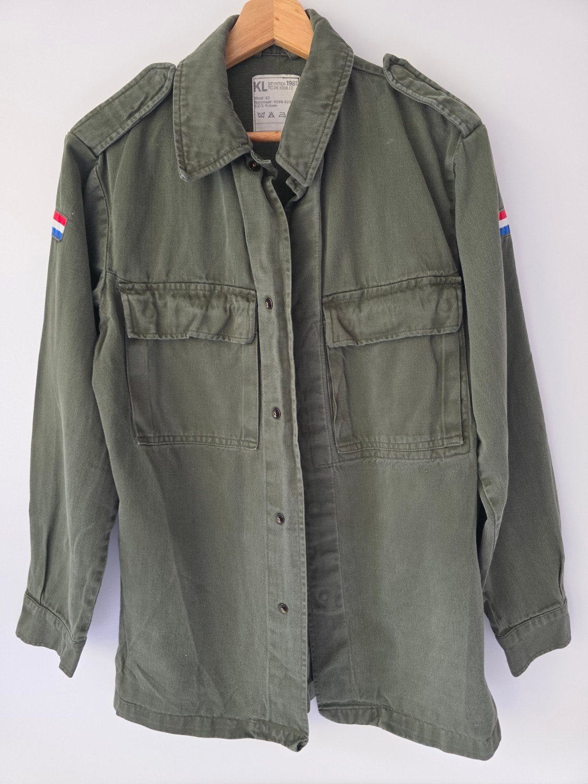 Vintage KL Seyntex 1981 Militair Overhemd/Jas - Maat 92, Verzenden, Seyntex, Onbekend, Gedragen