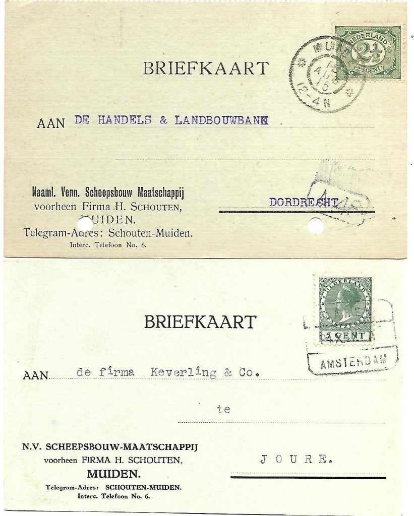Muiden scheepsbouw, Verzamelen, Ophalen of Verzenden, Voor 1920, Gelopen, Noord-Holland