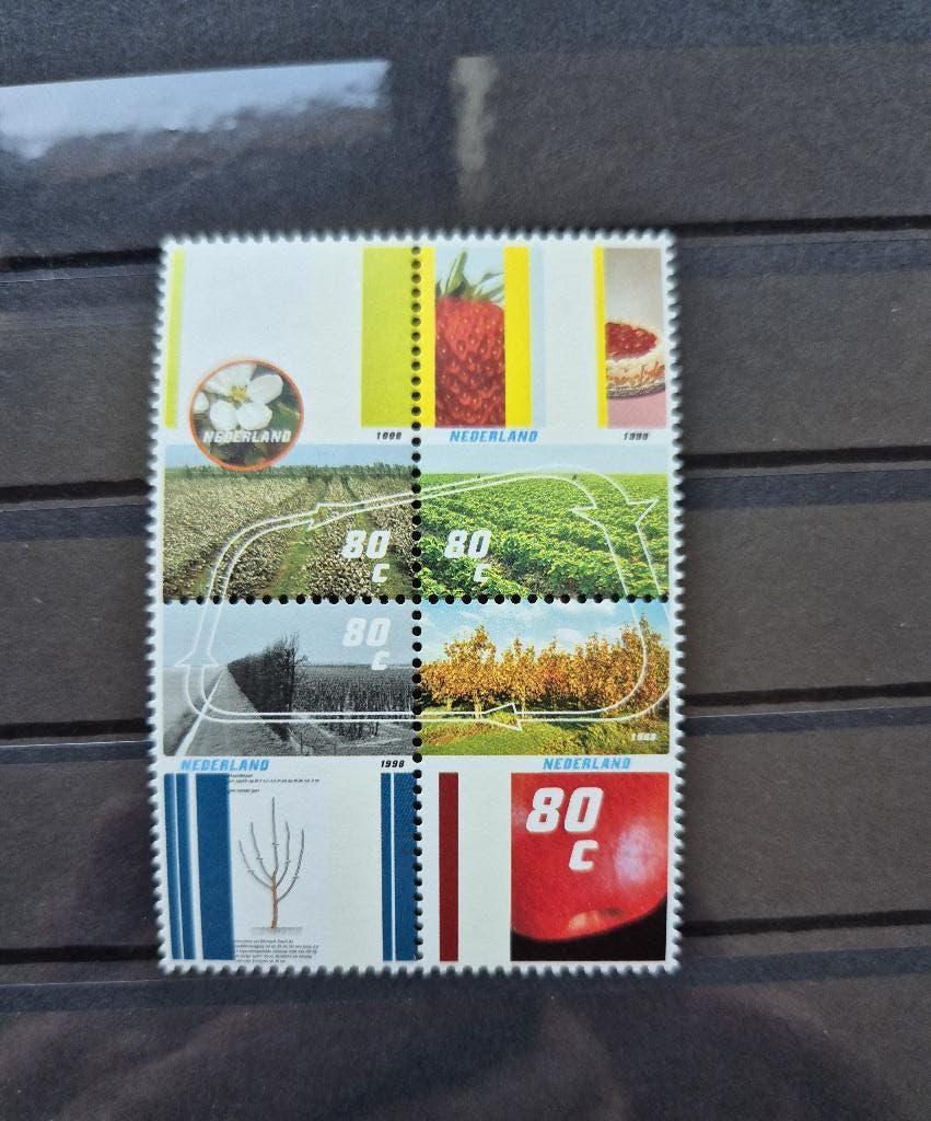 NVPH 1749 - 1752 - Jaargetijden blokje 1998 - postfris -mooi, Postzegels en Munten, Ophalen of Verzenden, Na 1940, Postfris