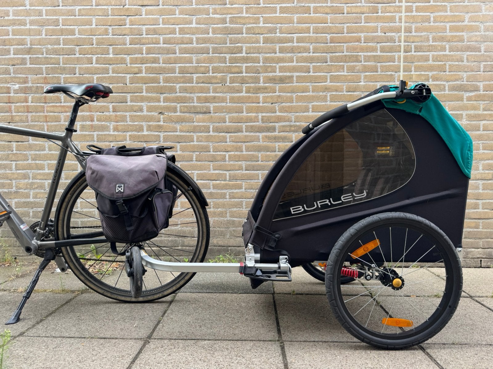 Burley Encore X fietskar / wandelkar 2 kinderen, Ophalen, Opvouwbaar, Zo goed als nieuw, Kinderkar