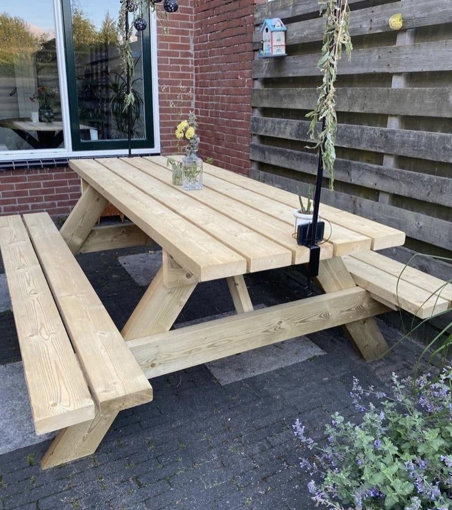 Picknicktafel Geïmpregneerd Vuren Gratis Thuisbezorgd, Tuin en Terras, Picknicktafels, Ophalen of Verzenden, Nieuw, Rechthoekig