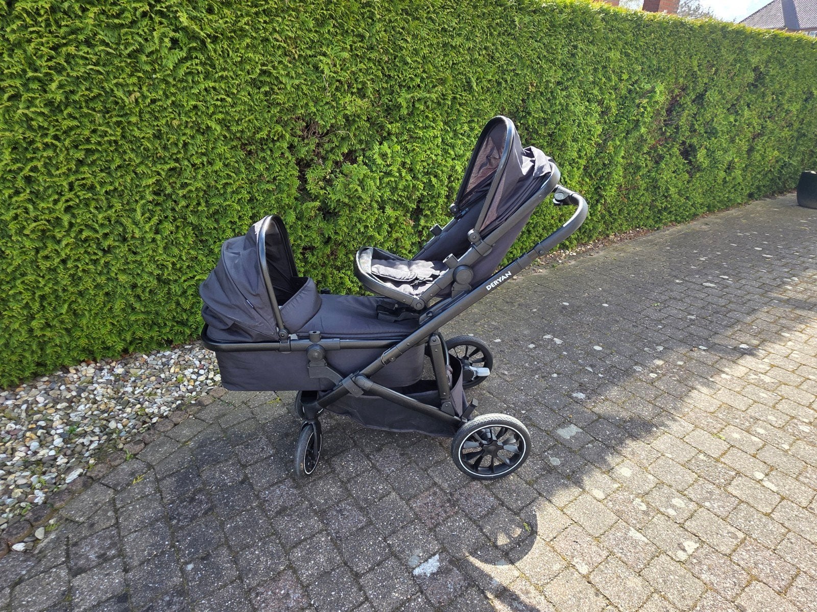 Deryan duo kinderwagen, Ophalen, Gebruikt, Kinderwagen of Buggy