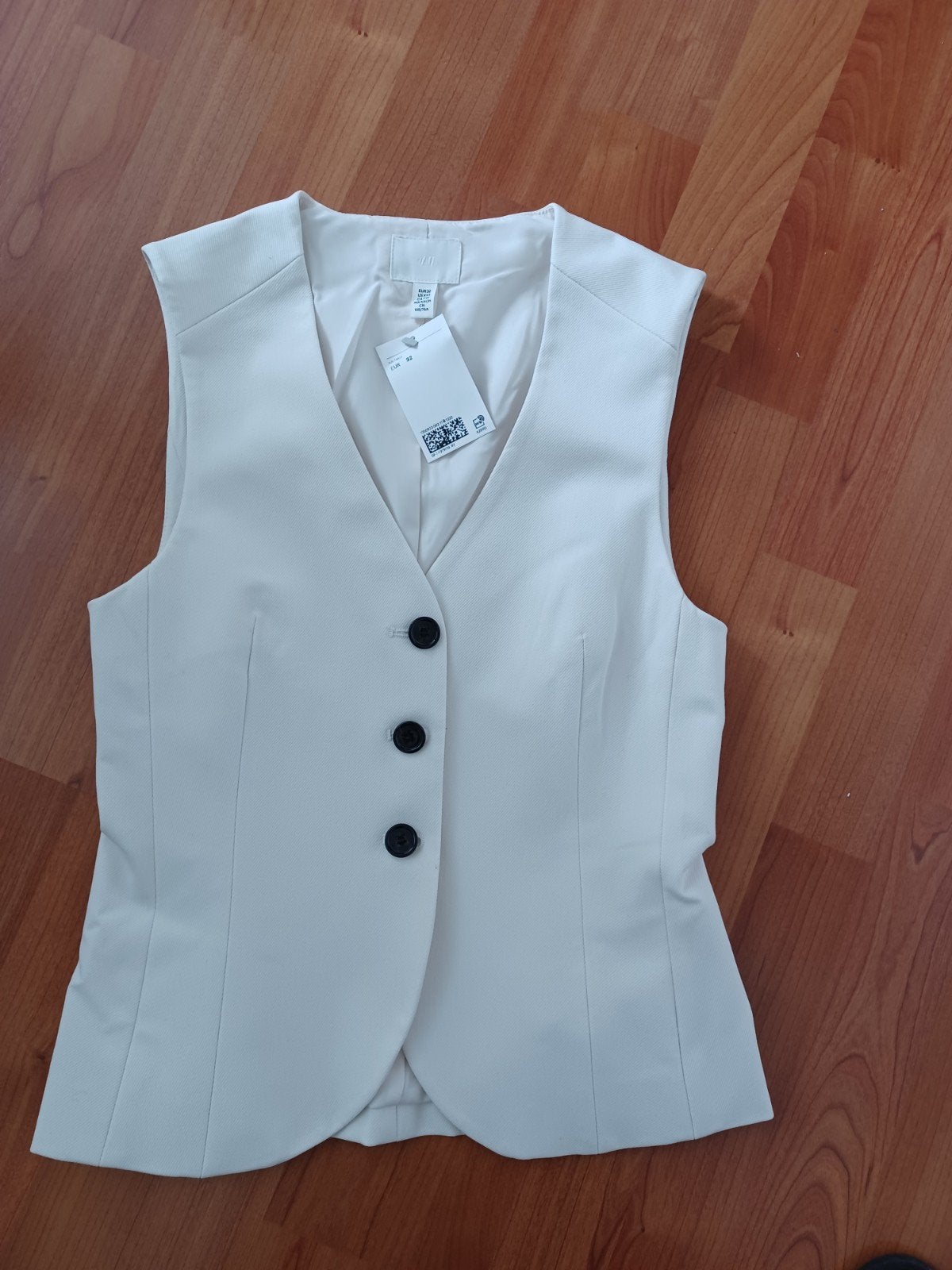 Nieuw H&M Crèmekleurig Gilet Maat 32, H&M, Ophalen of Verzenden, Nieuw