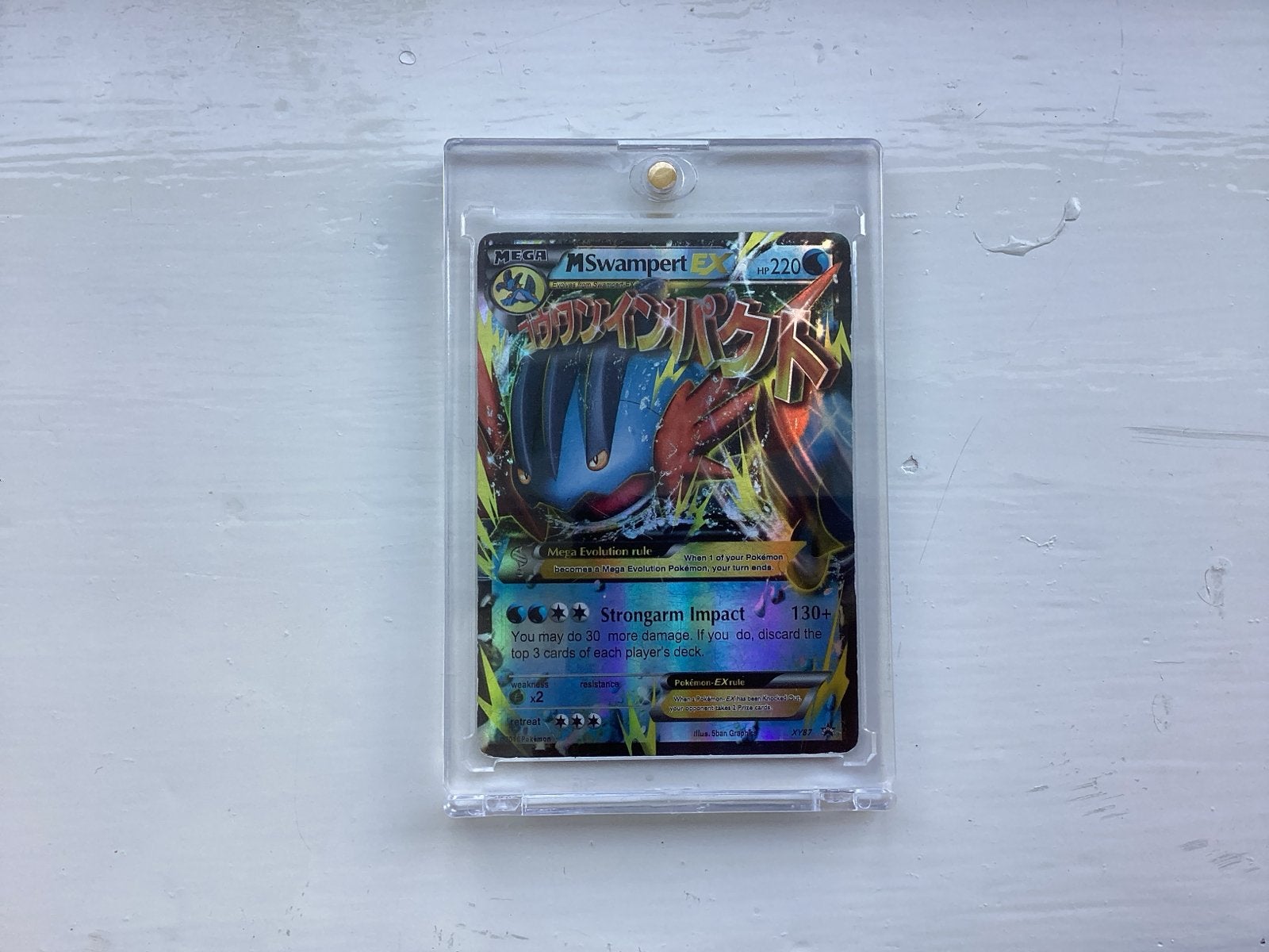 Pokémon M Swampert EX - Japanse Foil Kaart, Ophalen of Verzenden, Zo goed als nieuw, Losse kaart, Foil