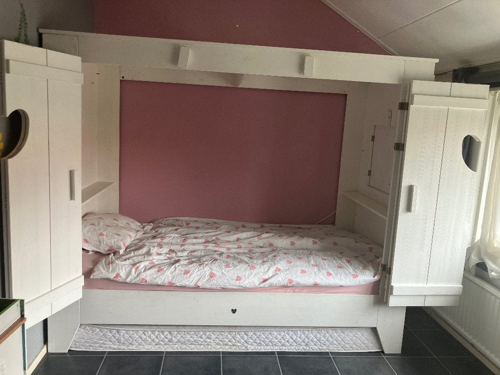 Kinderbed bedstee, Kinderen en Baby's, Ophalen, Gebruikt, 70 tot 85 cm, Matras