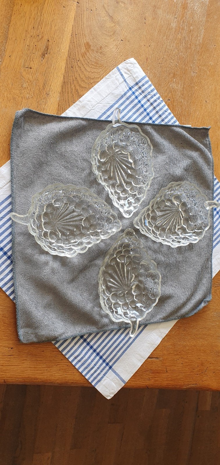 Vintage glazen dessertschaaltjes in druiventros vorm, Ophalen of Verzenden