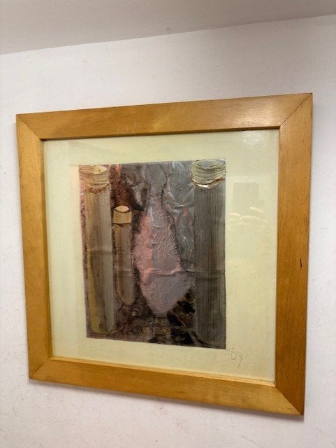 Schilderij / object / gemengde techniek .: 'De Verschijning', Antiek en Kunst, Kunst | Schilderijen | Abstract, Ophalen