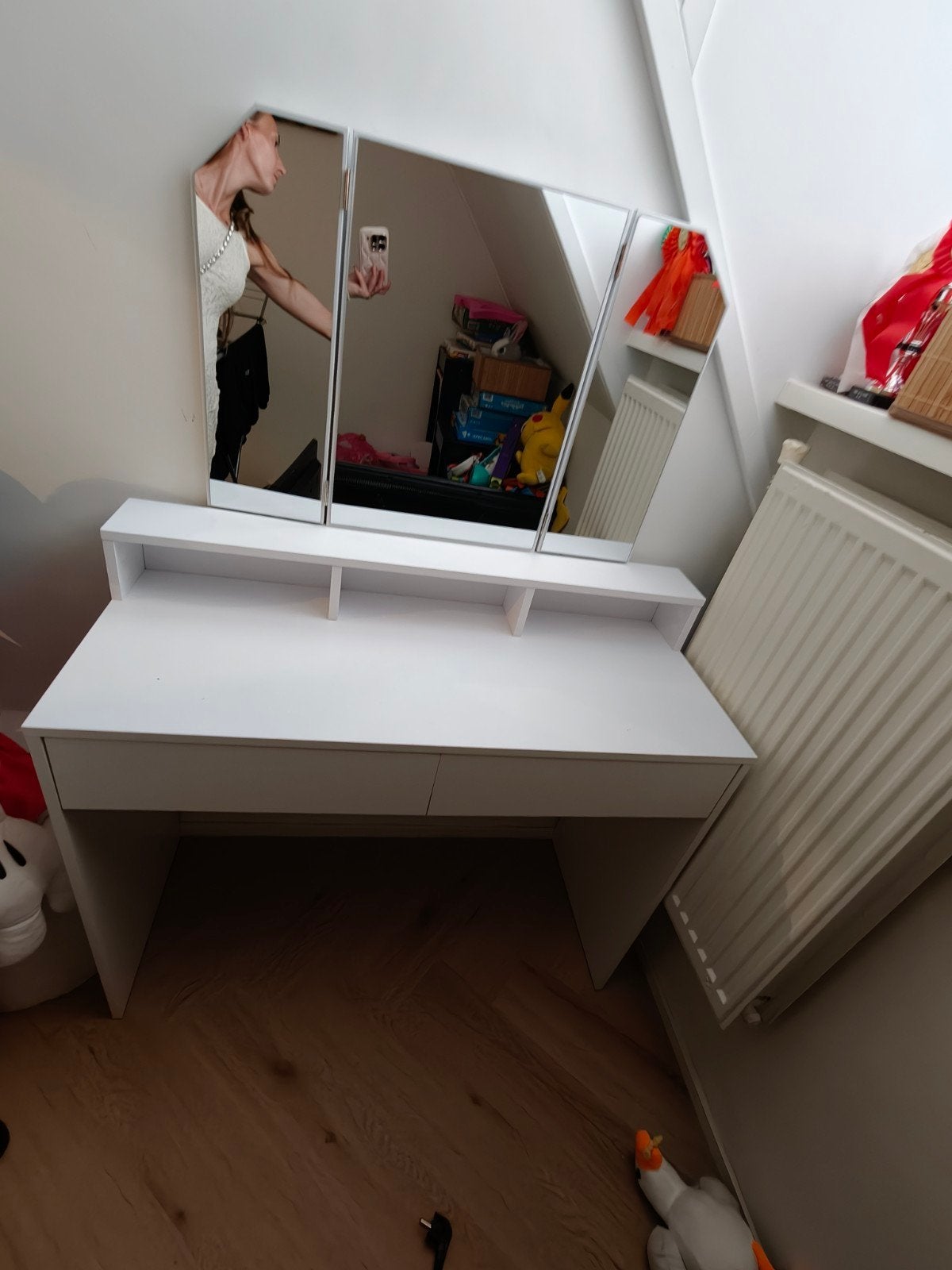 Makeup tafel, Ophalen, Zo goed als nieuw, Wit, Gehele gezicht
