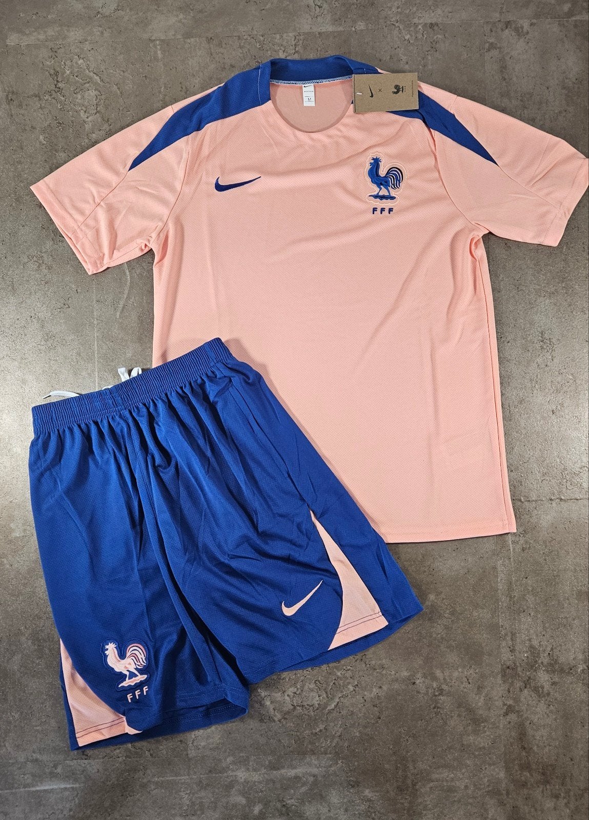 Frankrijk Voetbal Trainingsset Roze/Blauw – Maat M, Maat M, Verzenden, Nieuw, Shirt