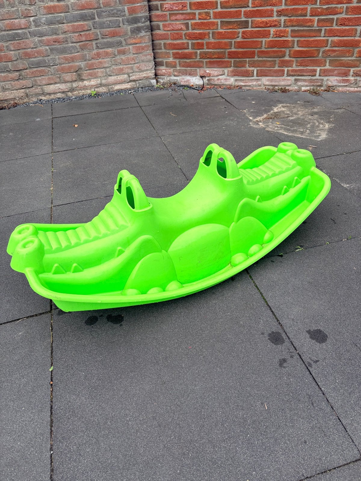 Groene Krokodil Wipwap - Dubbele Schommel voor Kinderen, Ophalen, Gebruikt