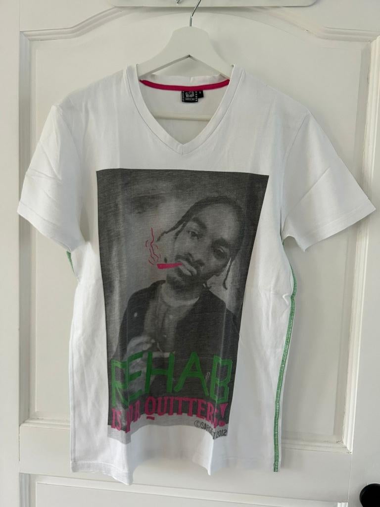 Sargent S Shirt Snoop Dogg Rehab Is For Quitters, Wit, Ophalen of Verzenden, Zo goed als nieuw, Sargent