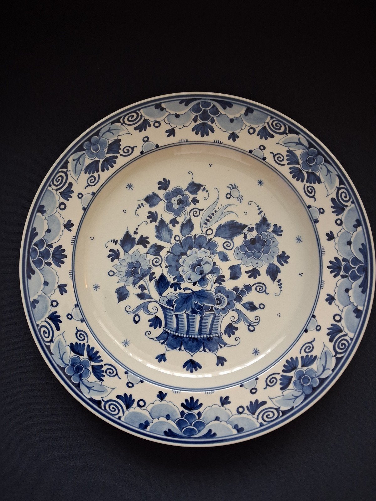 Prachtig Handgeschilderd Delfts Blauw Sierbord Zenith Gouda, Antiek en Kunst, Ophalen of Verzenden