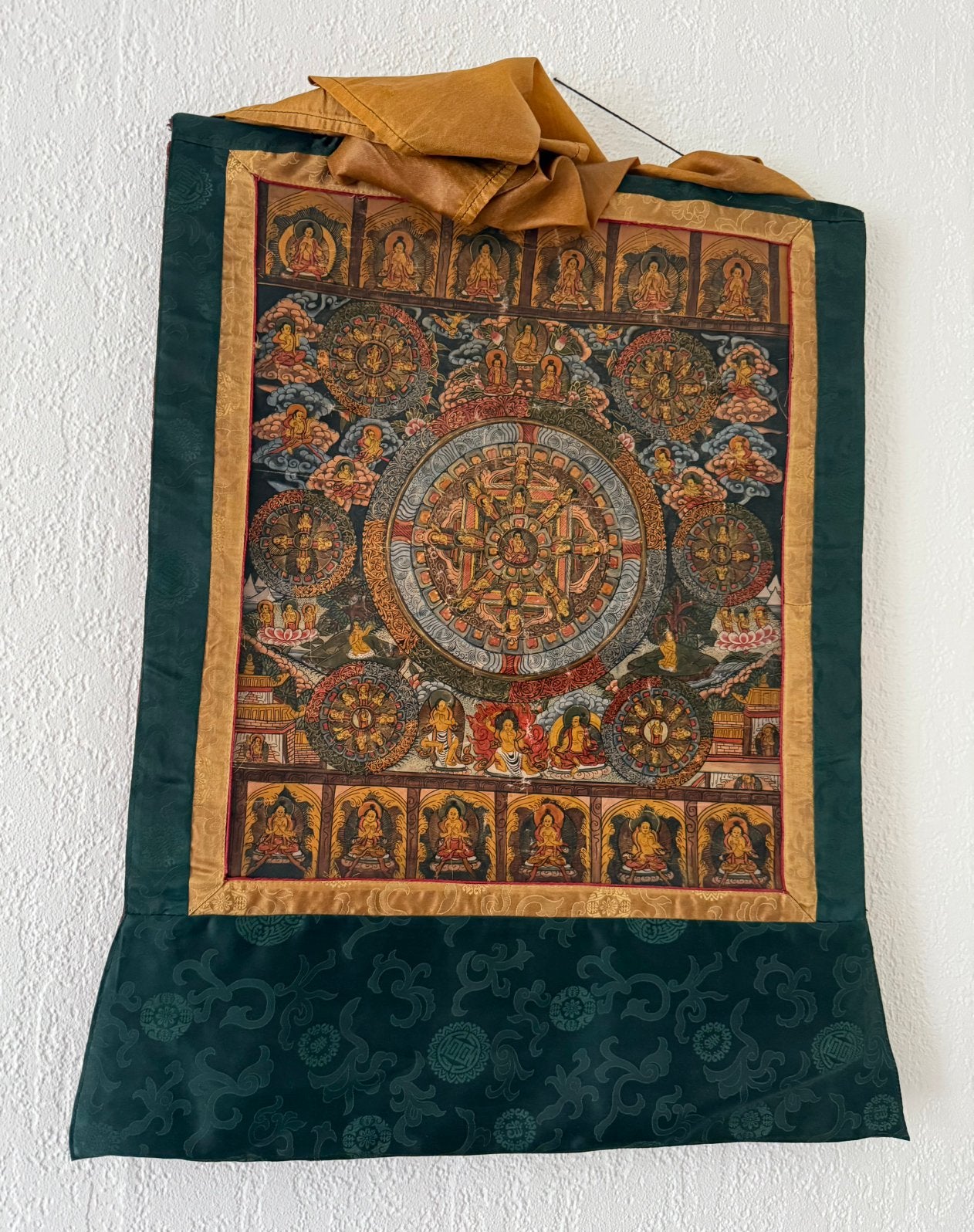 Thankha’s uit yogastudio, zeven stuks Thangka tanka tankha, Ophalen of Verzenden