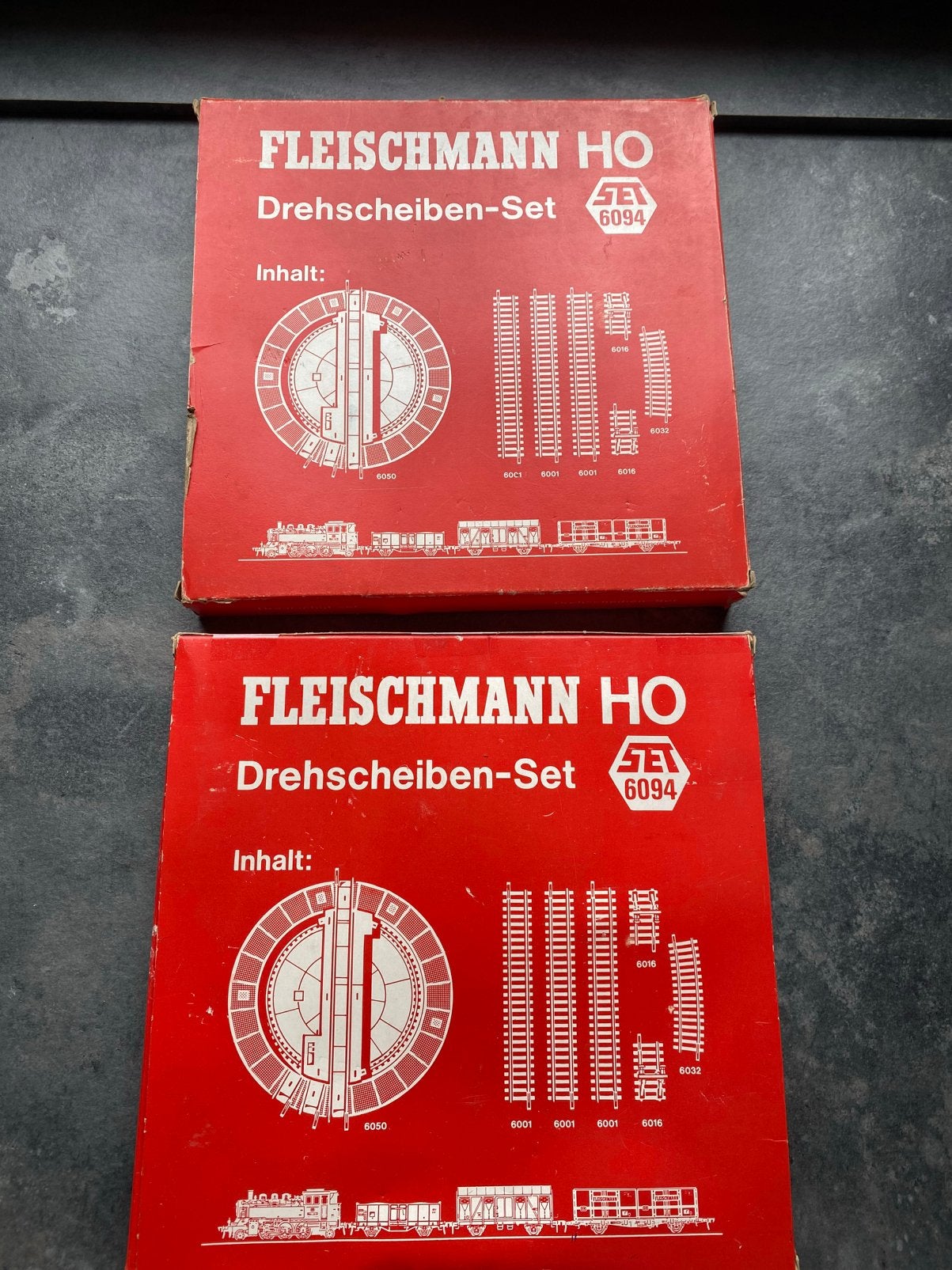 2 mooie Fleischmann draaischijvensets 6094, Gelijkstroom, Fleischmann, Rails, Ophalen of Verzenden