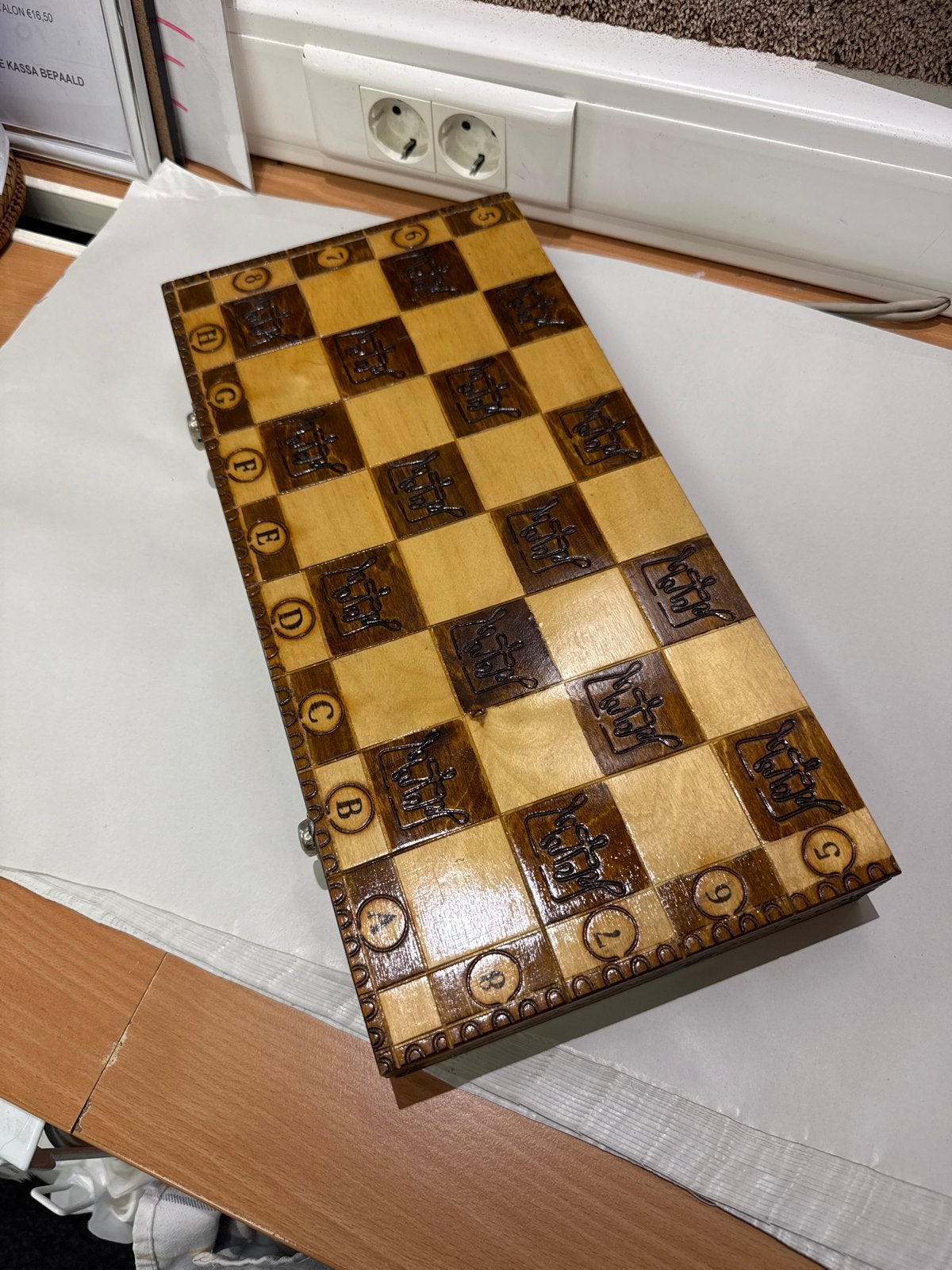 Houten Schaakspel, Een of twee spelers, Ophalen of Verzenden, Gebruikt, Reisspel