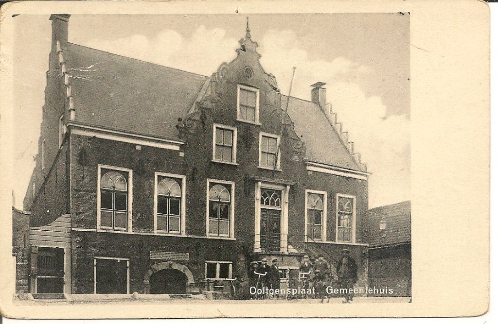 Ooltgensplaat Gemeentehuis - Antieke Ansichtkaart, Verzamelen, Ophalen of Verzenden, 1920 tot 1940, Gelopen, Zuid-Holland