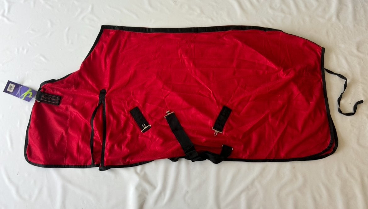 Nieuwe rode vliegendeken equitheme, Cob (M), Rood, Vliegendeken, Nieuw
