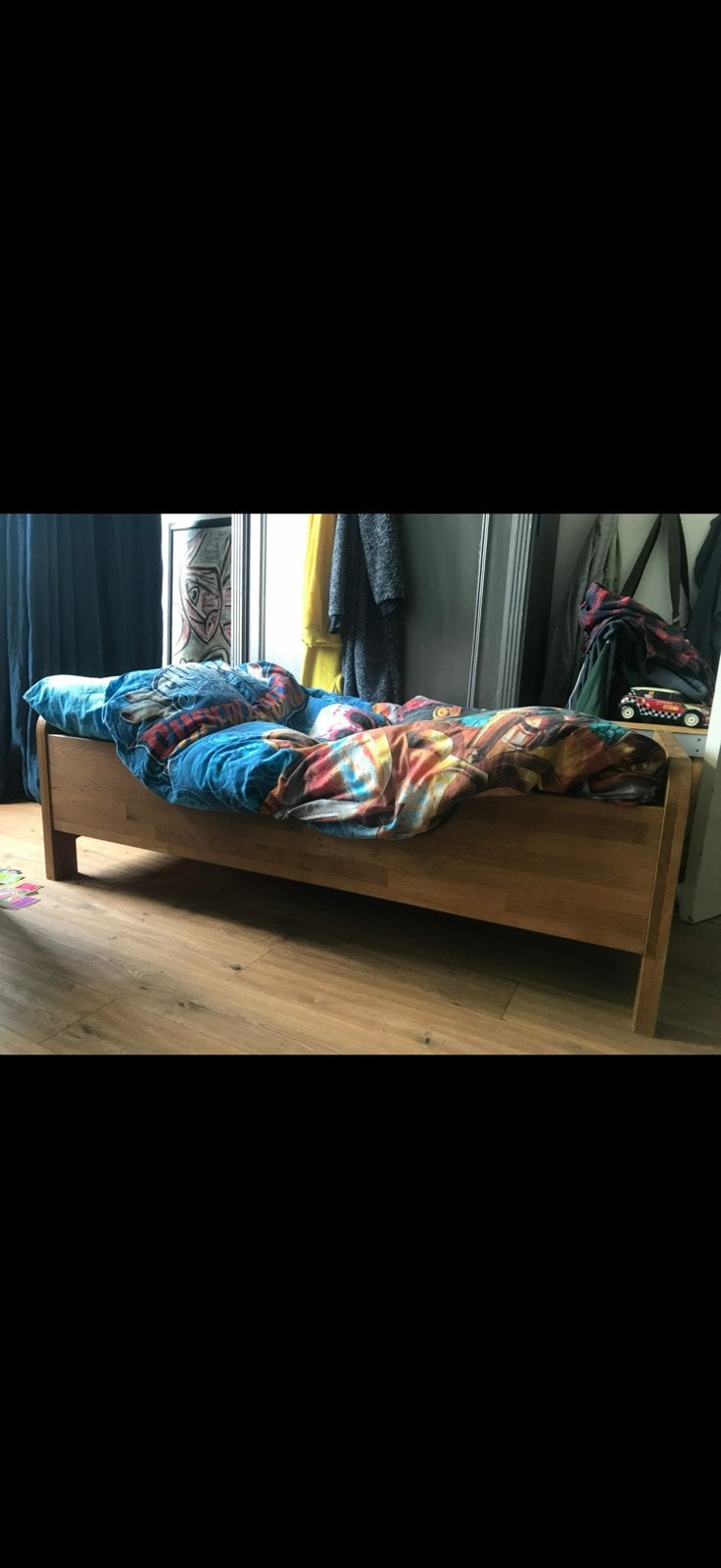 Houten kinderbed 70x150, 90 cm, Eenpersoons, Wit, Zo goed als nieuw