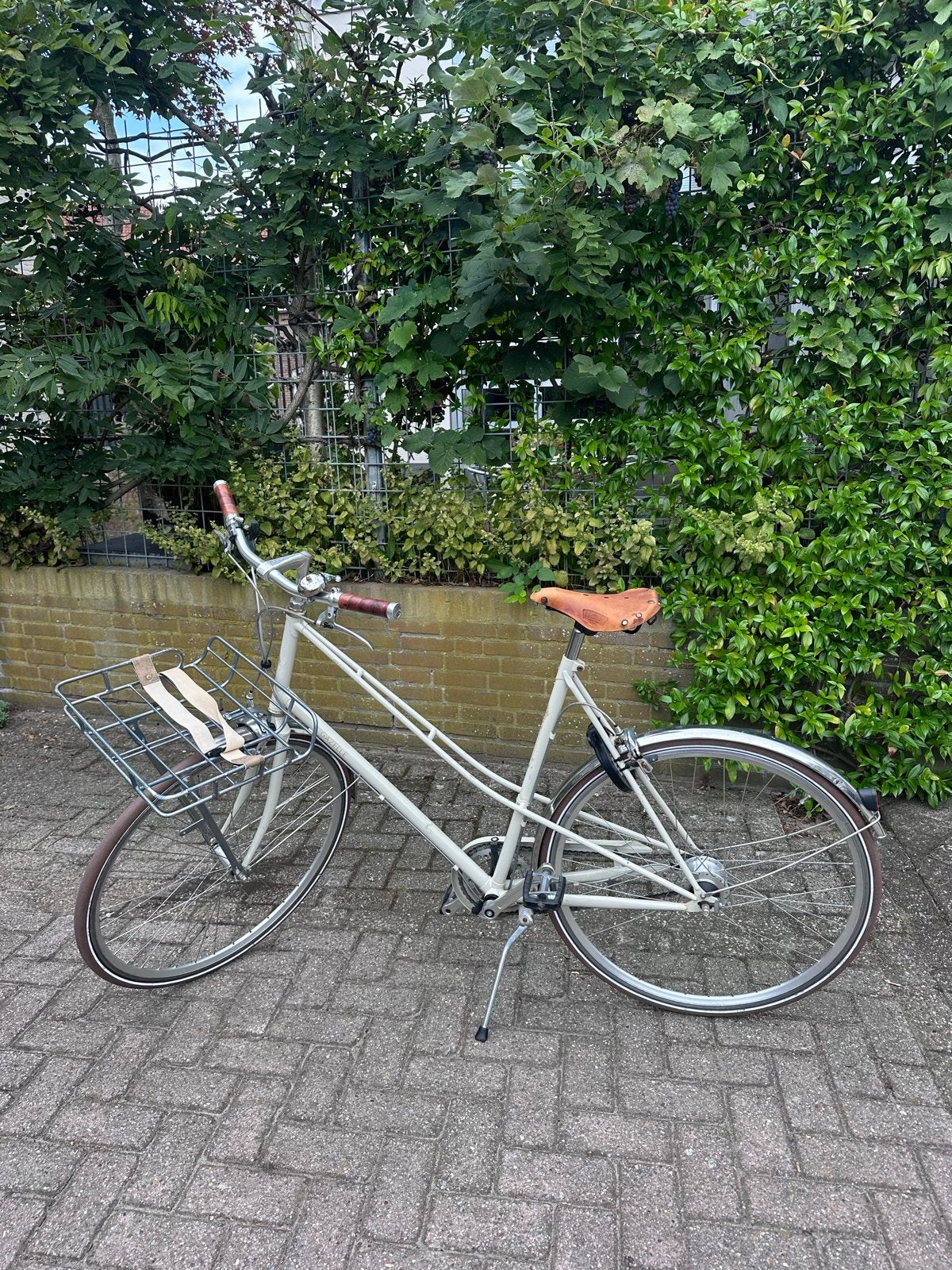 Gazelle Van Stael Damesfiets - Beige, 7 versnellingen, Fietsen en Brommers, Fietsen | Dames | Damesfietsen, Ophalen, Gebruikt