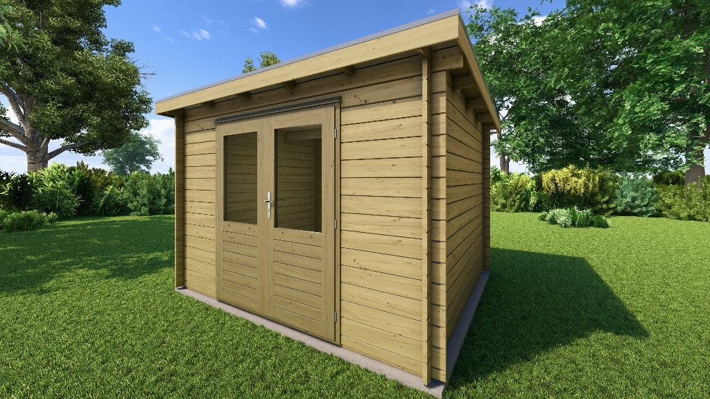 Fonteyn Basicline Tuinhuis jasmijn 300x250cm - Keteldruk, 200 tot 400 cm, Blokhut, Nieuw, Zonder ramen