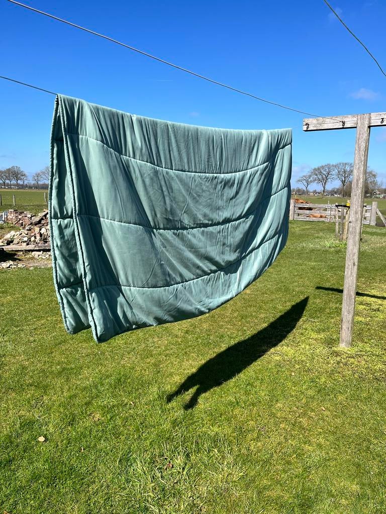 Zelesta dekbed 240x200 - Zo goed als nieuw, Huis en Inrichting, Ophalen, Tweepersoons, Groen, Deken of Dekbed
