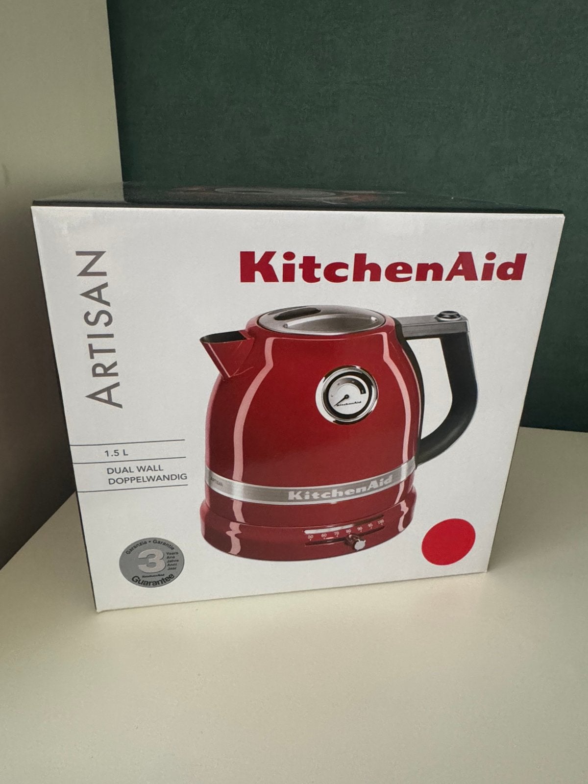 Nieuwe Artisan KitchenAid waterkoker, Witgoed en Apparatuur, Waterkokers, Nieuw, 1 tot 2 liter, Ophalen