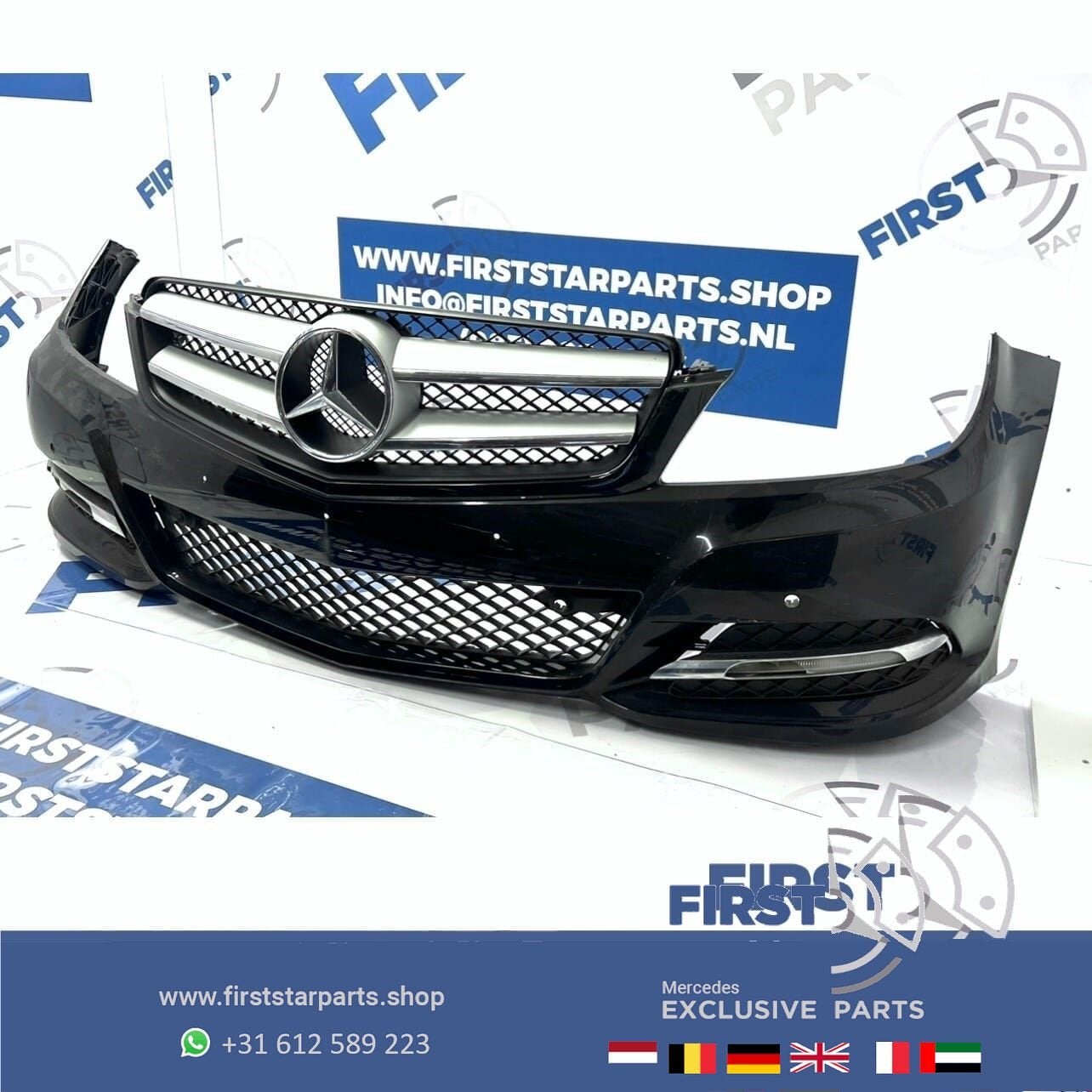 W204 BUMPER C204 Mercedes C Klasse FACELIFT VOORBUMPER COMPL, Gebruikt, -, Voor, Ophalen of Verzenden