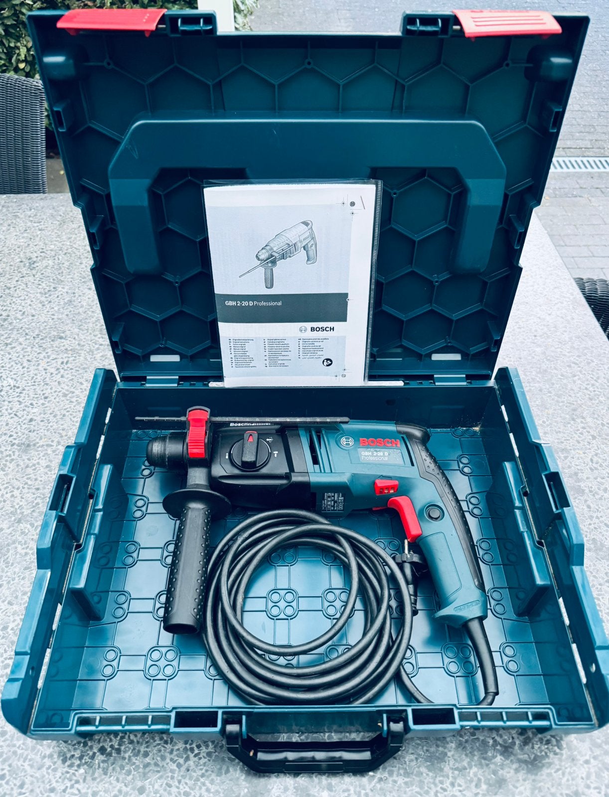 Bosch GBH 2-20 D Professional boorhamer zo goed als nieuw., 600 watt of meer, Boor- en/of Breekhamer, Ophalen of Verzenden, Klopboormechanisme