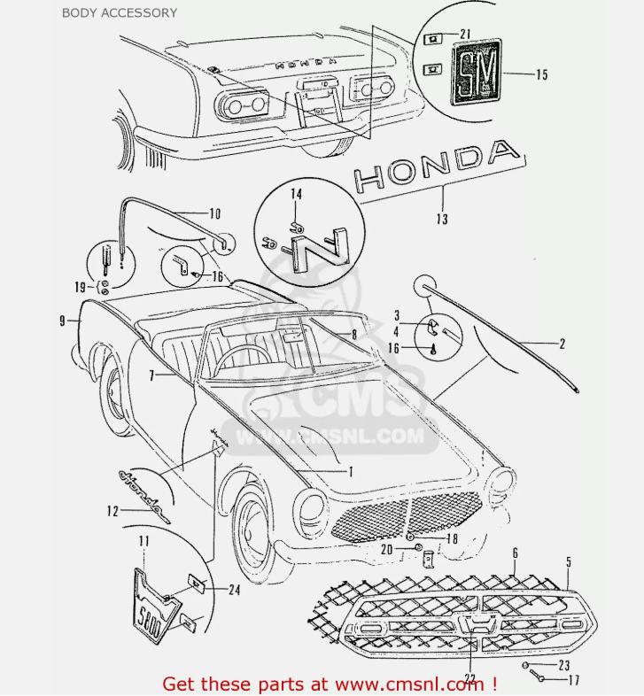 Honda S800 / S600 logo, Ophalen of Verzenden, Nieuw, Honda