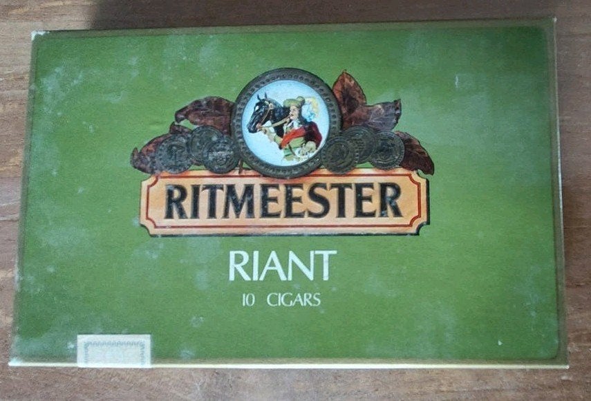 Vintage Ritmeester Riant Sigarenbandje - Buat 1666, Ophalen of Verzenden, Zo goed als nieuw, Sigarenbandjes