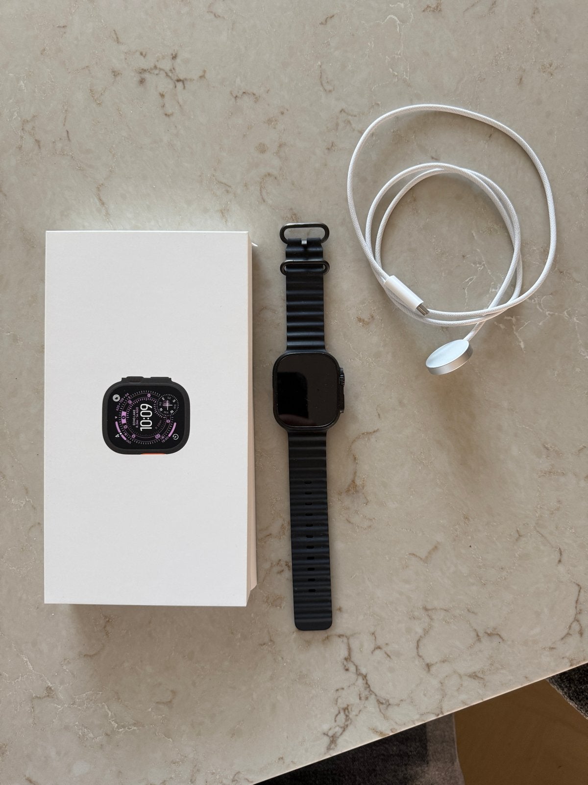 Apple Watch Ultra black titanium case 49MM Zo goed als nieuw
