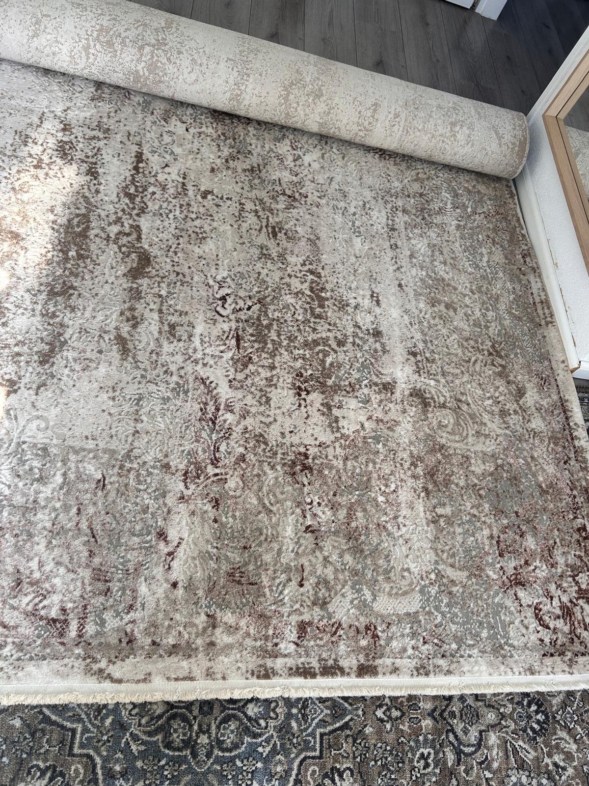 Palazzo Luxe Tapijt - Crème/Roze/Bruin (160x230 cm), Ophalen, 150 tot 200 cm, 200 cm of meer, Zo goed als nieuw