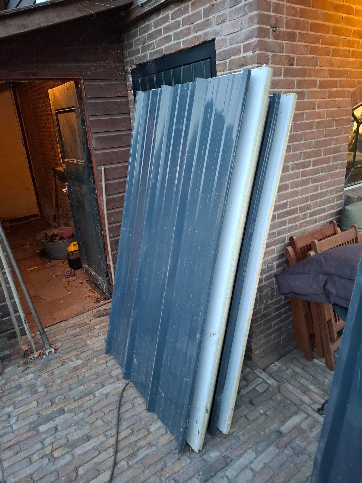 Sandwich panelen 7x 150cm   6x 180cm, Ophalen of Verzenden, Zo goed als nieuw, 15 m² of meer
