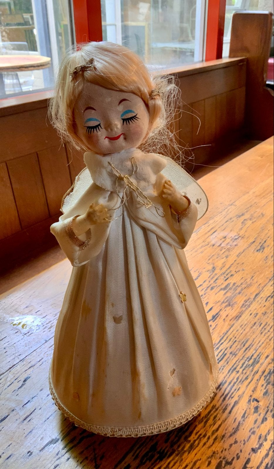Antieke Kerstengel Muziekdoos - Sankyo Japan - Silent Night, Antiek en Kunst, Curiosa en Brocante, Ophalen of Verzenden