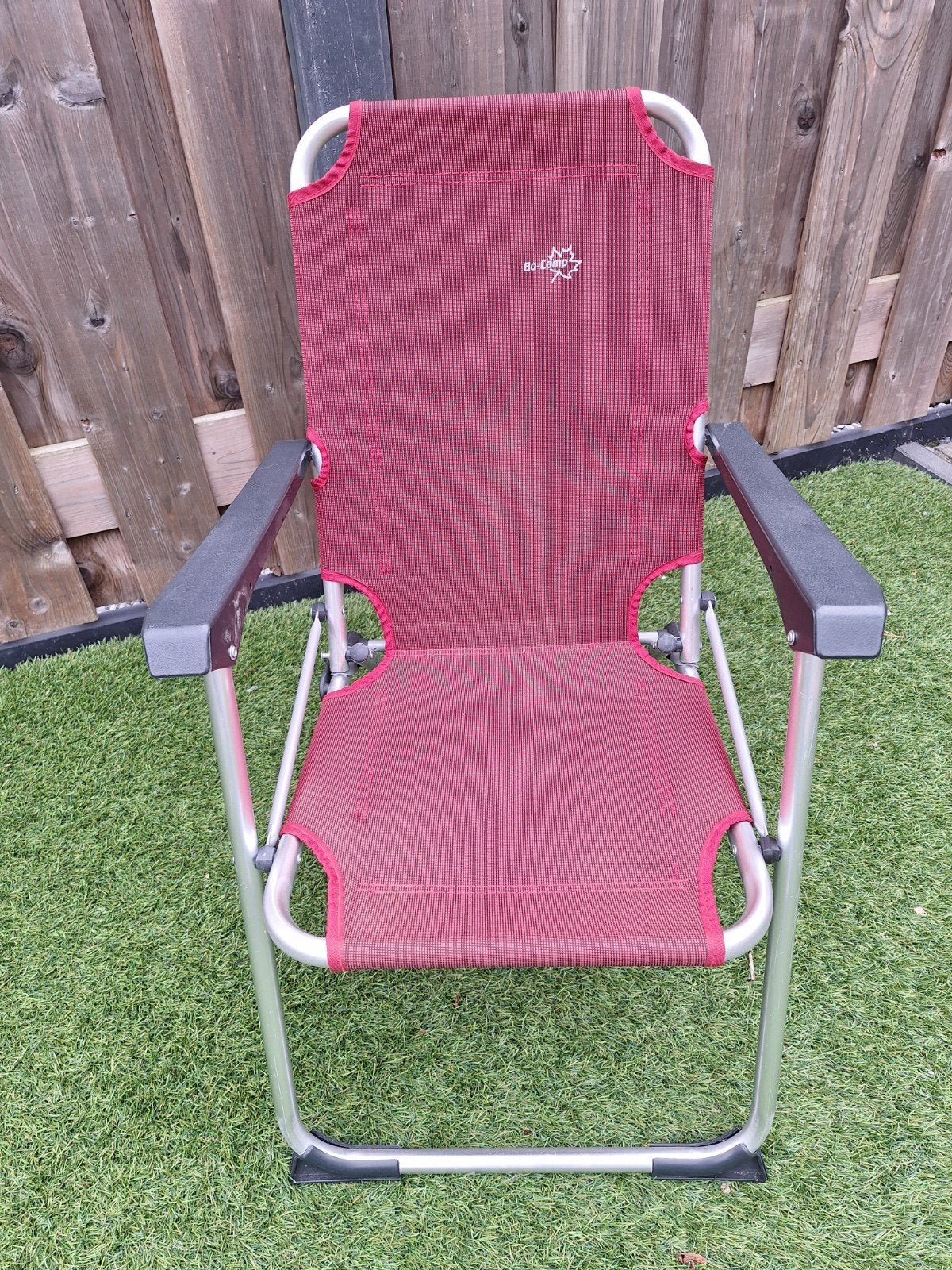 Opvouwbare campingstoel - Rood - Bo-Camp, Ophalen, Gebruikt, Campingstoel