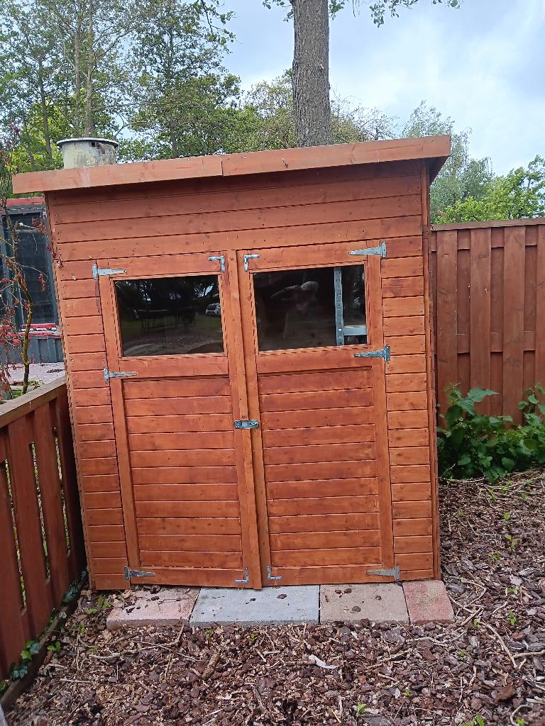 Schuurtje zelf demonteren, Tuin en Terras, Tuinhuizen, Schuur, Zo goed als nieuw, Zonder ramen, Ophalen