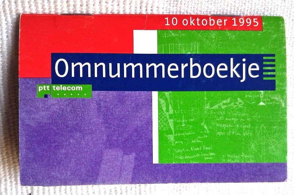 Omnummerboekje PTT telecom 1995, Ophalen of Verzenden, Nederland