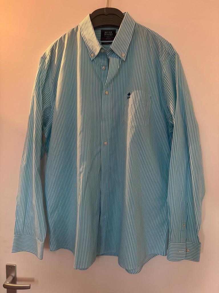 River Woods Turquoise, Kleding | Heren, Overhemden, Ophalen of Verzenden, Nieuw, Blauw, Overige halswijdtes
