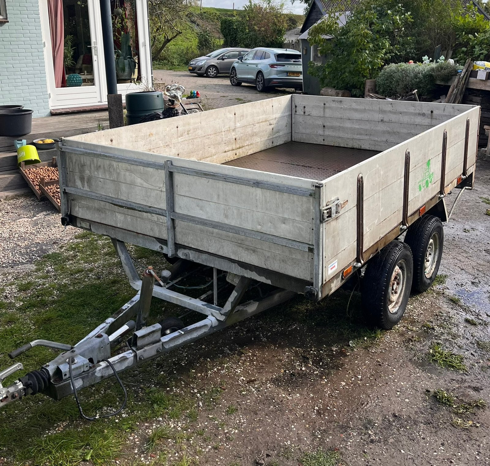 Grote tandemasser aanhanger| 2x3, Ophalen, Gebruikt
