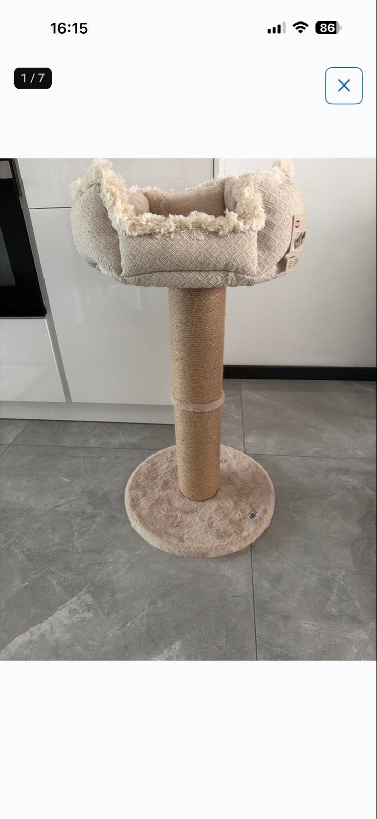 Nieuw Biho/Triuxis stevige krabpaal met slaap mandje, Ophalen, Nieuw