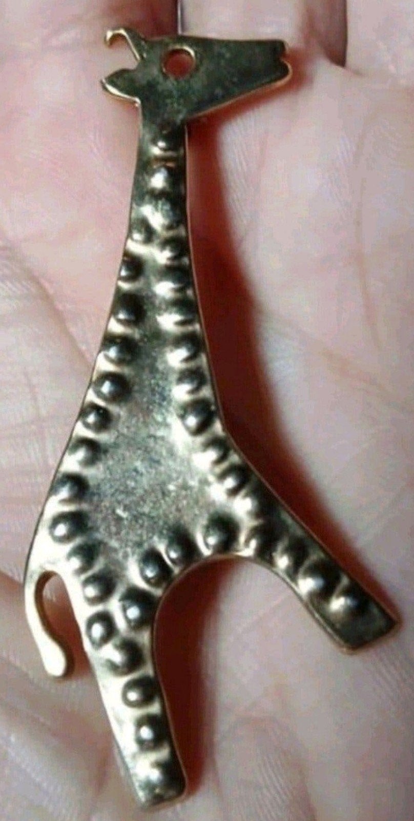 Vintage broche giraffe, Ophalen of Verzenden, Zo goed als nieuw, Overige materialen