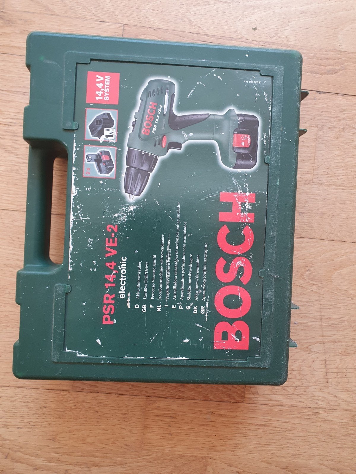 Bosch PSR 14,4 VE-2 Accuboormachine met koffer, Doe-het-zelf en Verbouw, Gereedschap | Boormachines, Gebruikt, Variabele snelheid