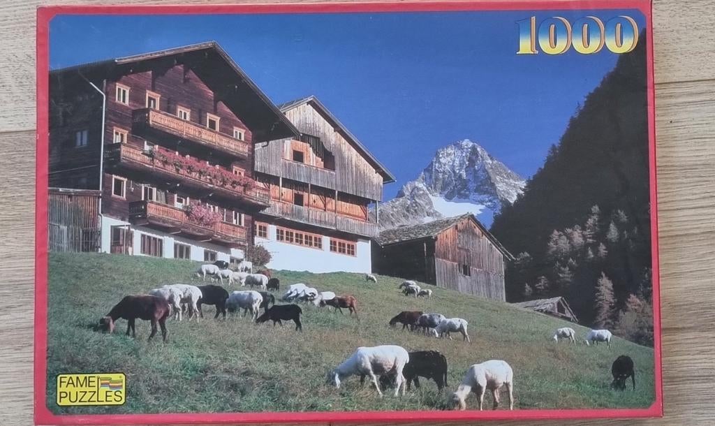 Fame Puzzles Legpuzzel 1000 stukjes Alpenlandschap, Hobby en Vrije tijd, Denksport en Puzzels, Ophalen of Verzenden, 500 t/m 1500 stukjes