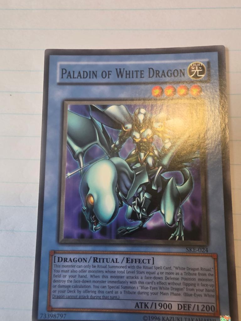 Yu-Gi-Oh! Paladin of White Dragon - SK E-024, Ophalen, Gebruikt, Losse kaart