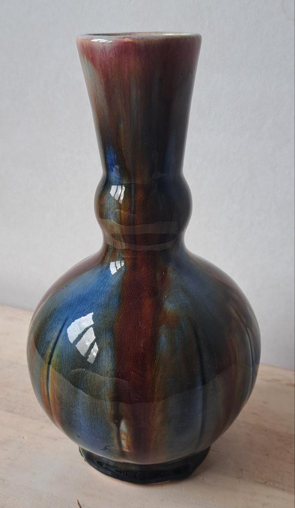 Drip glaze vaas, nummer 62 onderzijde, Ophalen of Verzenden