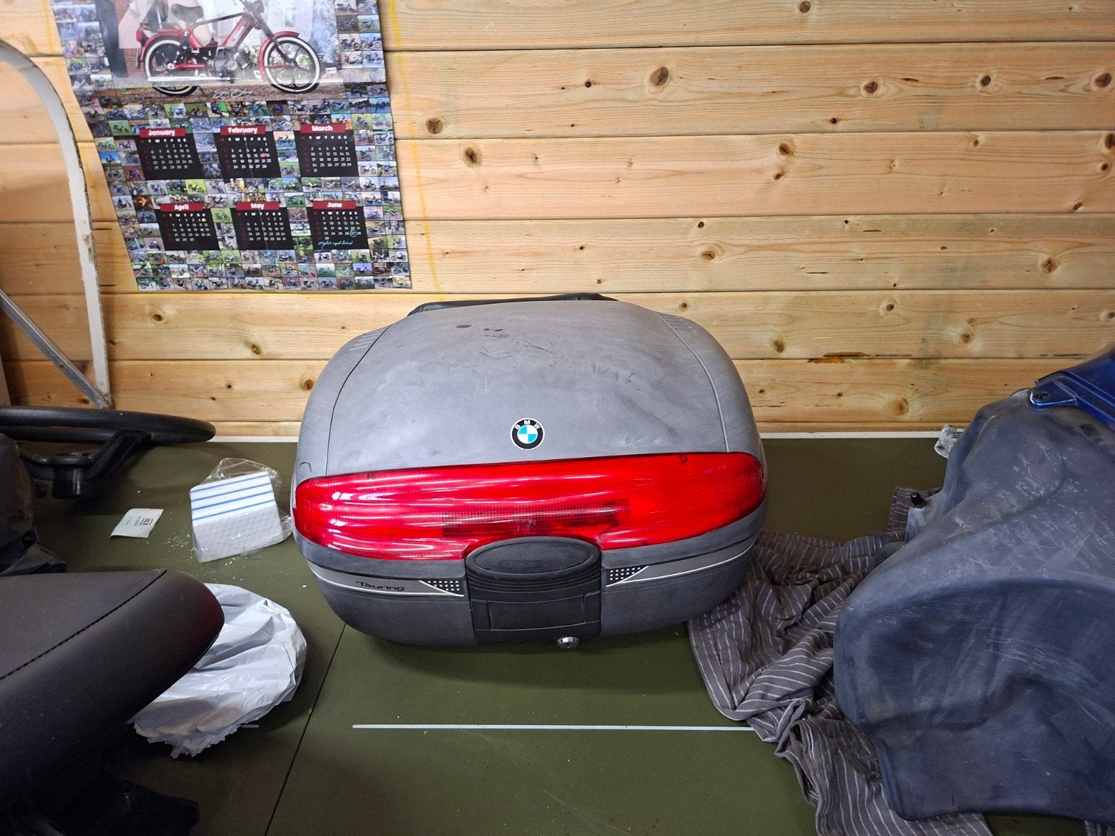 orginele topkoffer bmw 1100rt met sleutel, Ophalen, Gebruikt