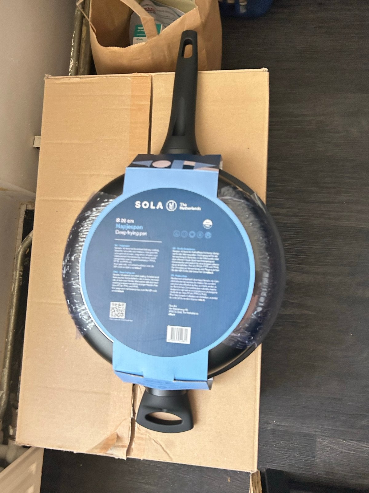 Nieuwe Sola Hapjespan 28 cm met antiaanbaklaag, Huis en Inrichting, Keuken | Potten en Pannen, Ophalen, Overige materialen, Antiaanbaklaag